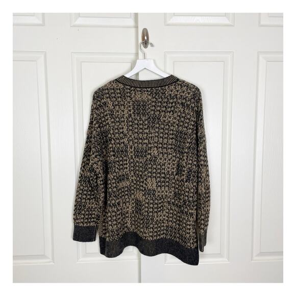 CLOSED Jacquard Pattern Alpaca Wool Slouchy Sweater Brown Black Chunky Knit NWT - Picture 6 of 12